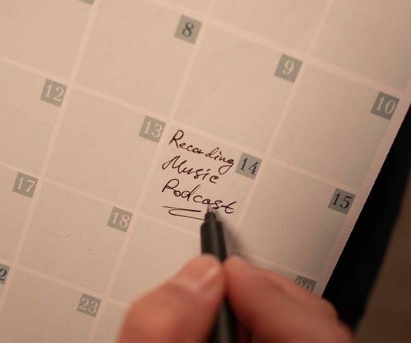 Calendar with marked days representing a consistent workout schedule.